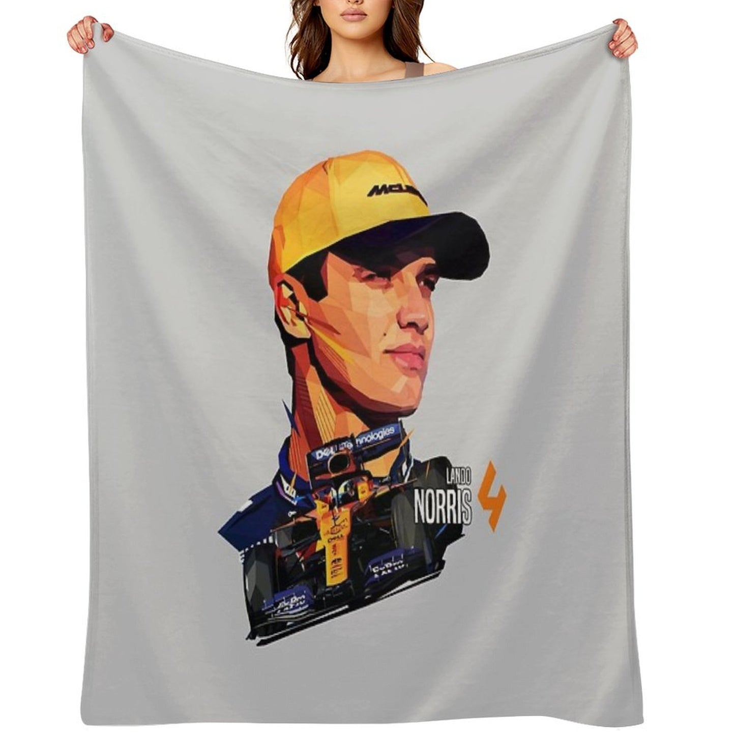 Lando Norris Low Poly V2 Throw Blanket