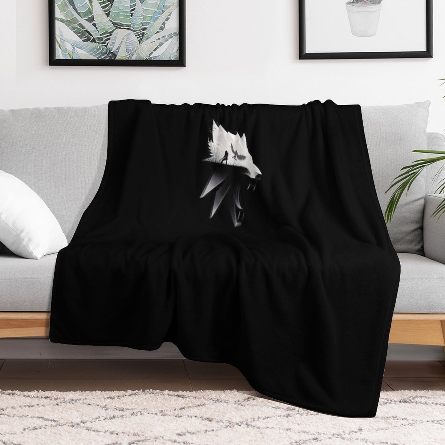 The White Wolf Throw Blanket