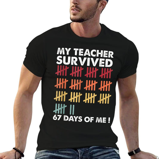 My Teacher Survived 67 Days of Me School Funny Kids Costume Lightweight T-Shirt