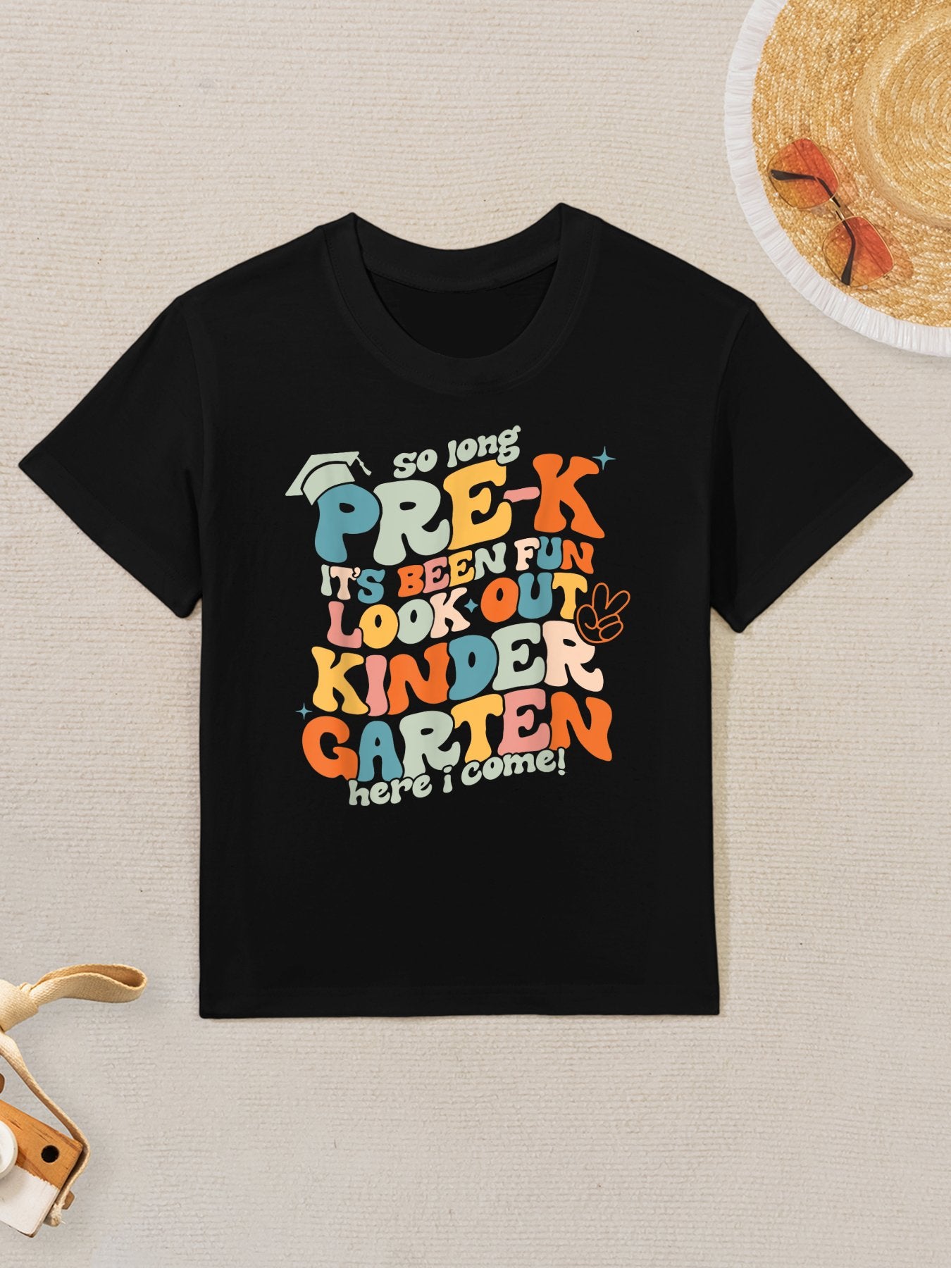 Groovy So Long Pre-K Kindergarten Here I Come Graduation Kids T-Shirt