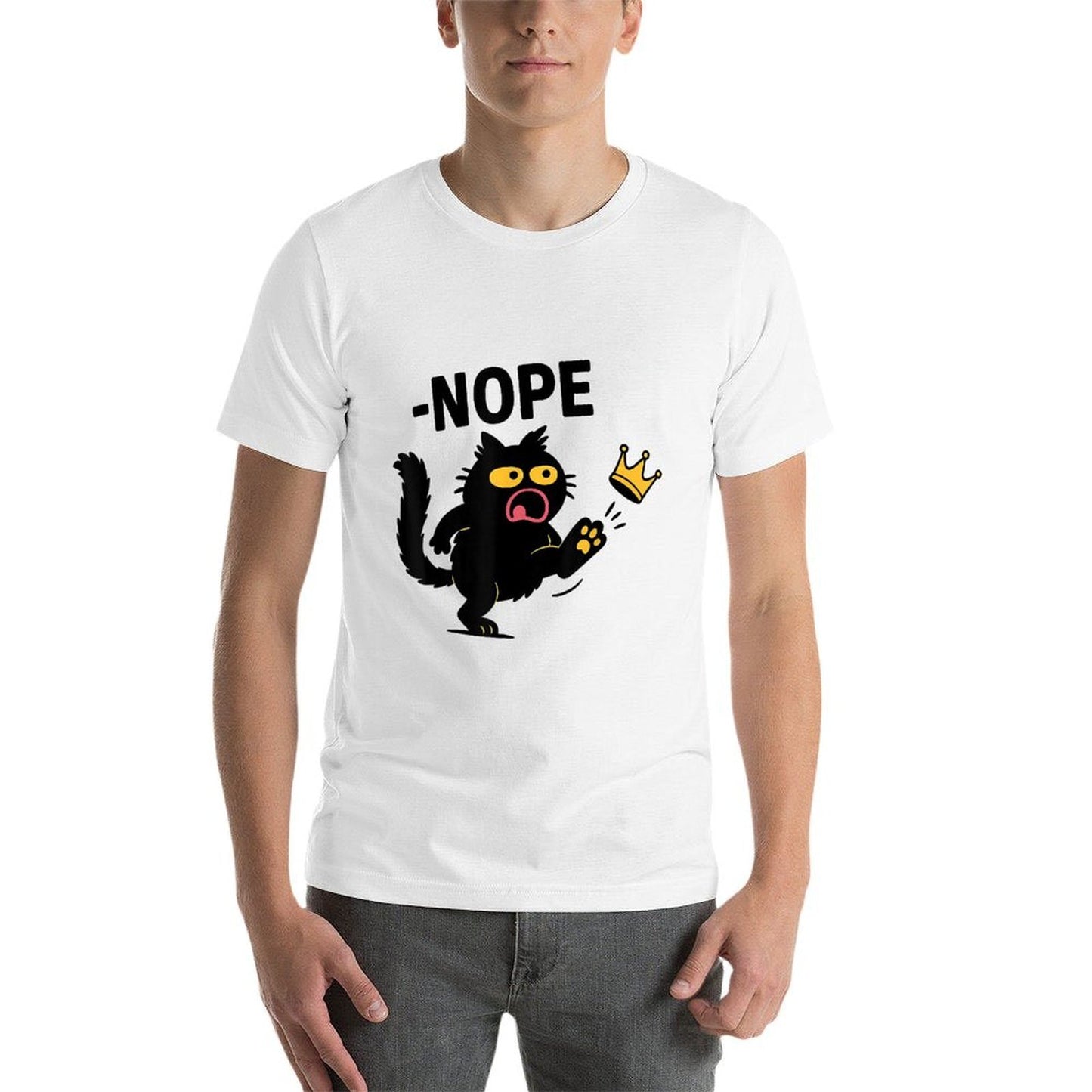 No Kings in America Black Cat Moisture-wicking T-Shirt