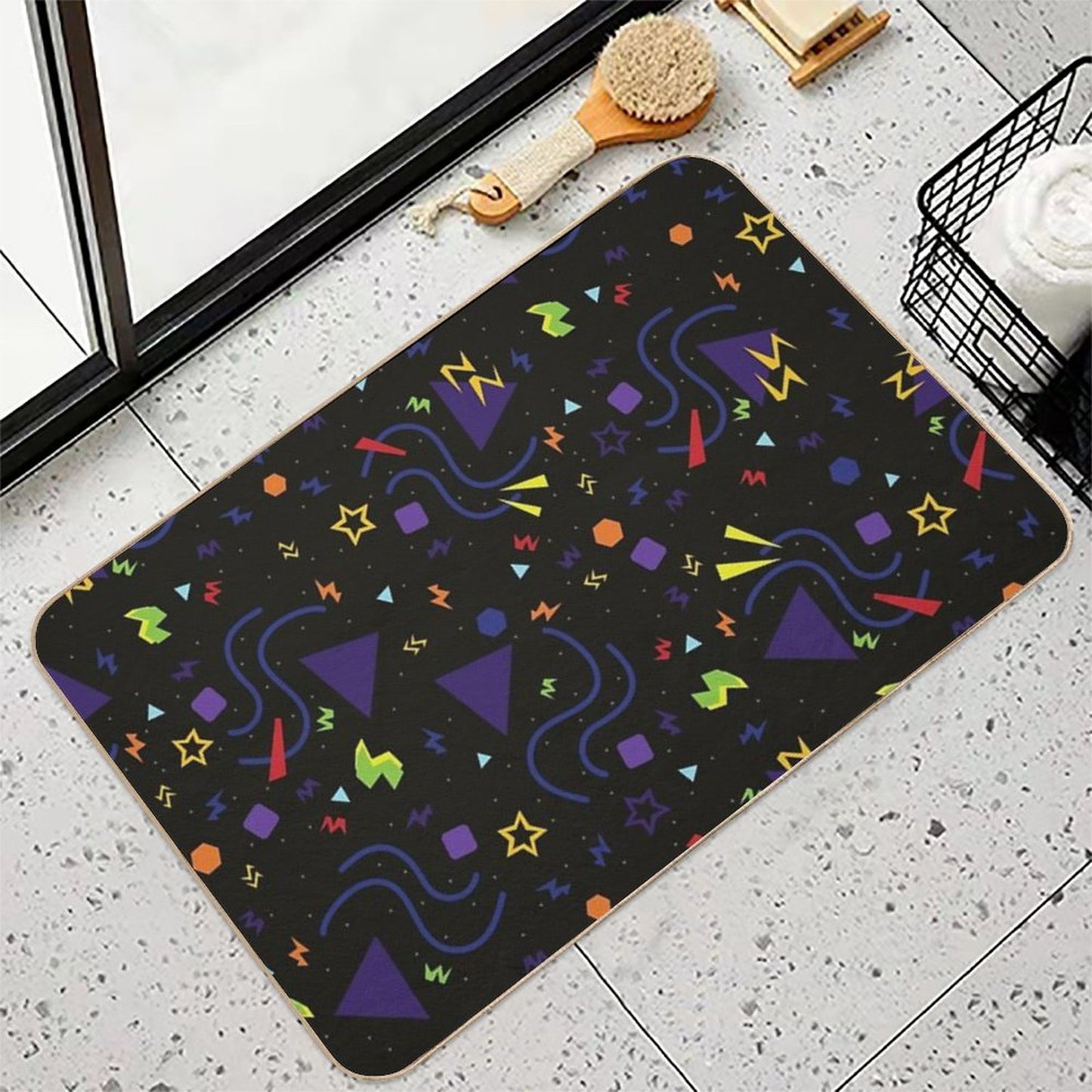 Nostalgic 90s Movie Theatre Bowling Alley Roller Rink Arcade Carpet Bath Mat