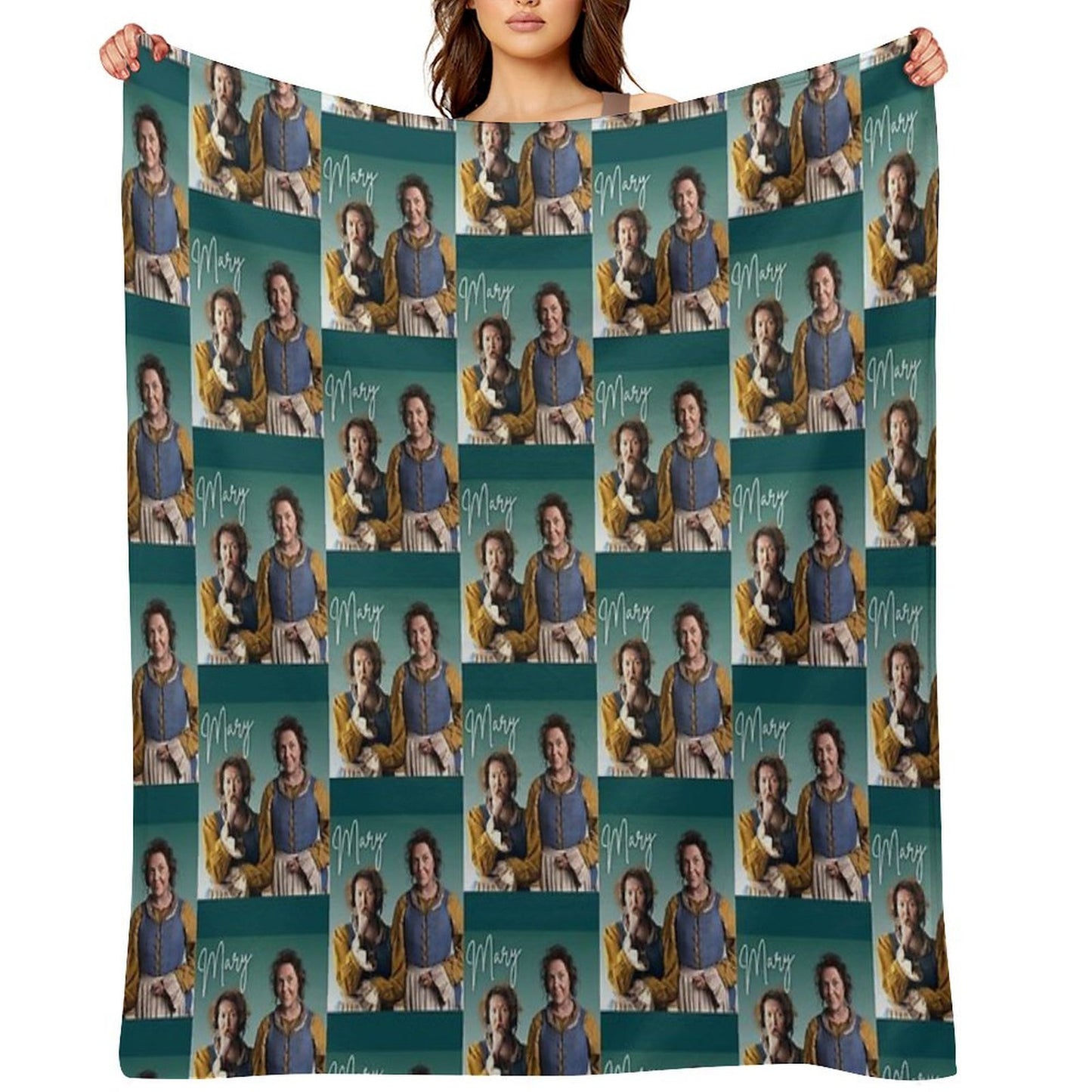 BBC Ghosts Mary Retro Tee Throw Blanket