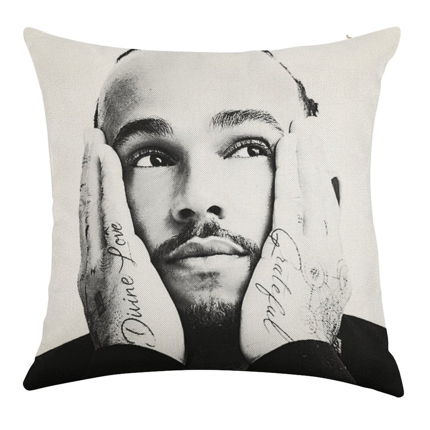 F1 Lewis Hamilton 44 Linen Throw Pillow Cover
