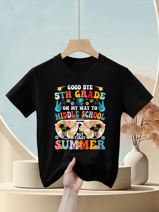 Goodbye 5th Grade Last Day Of School Graduation To 6th Grade Kids T-Shirt