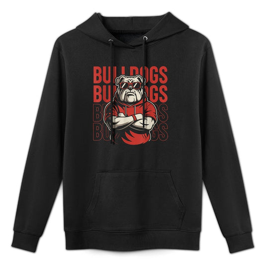 Retro Bulldogs Gift for Men Women Boys Girls Kids Shape Retention Hoodie