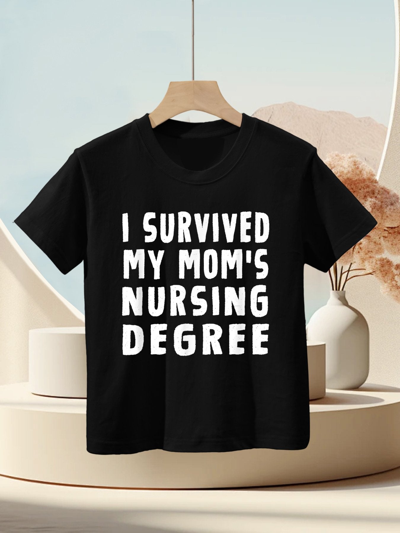 I Survived My Mom's Nursing Degree Nursing School Graduation Kids T-Shirt