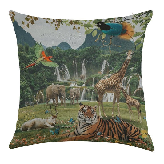 NEW WORLD Linen Throw Pillow Cover