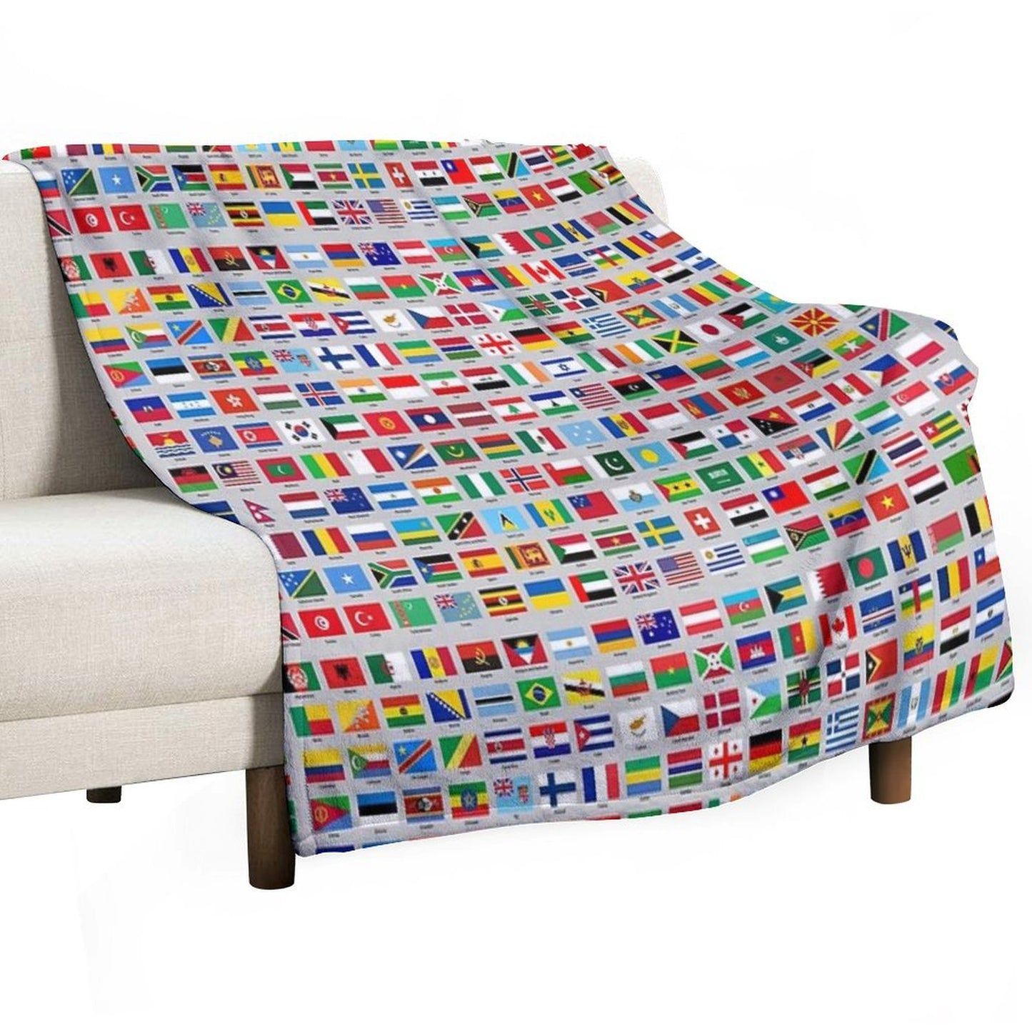 All of The Current World Flags Every Nation Throw Blanket