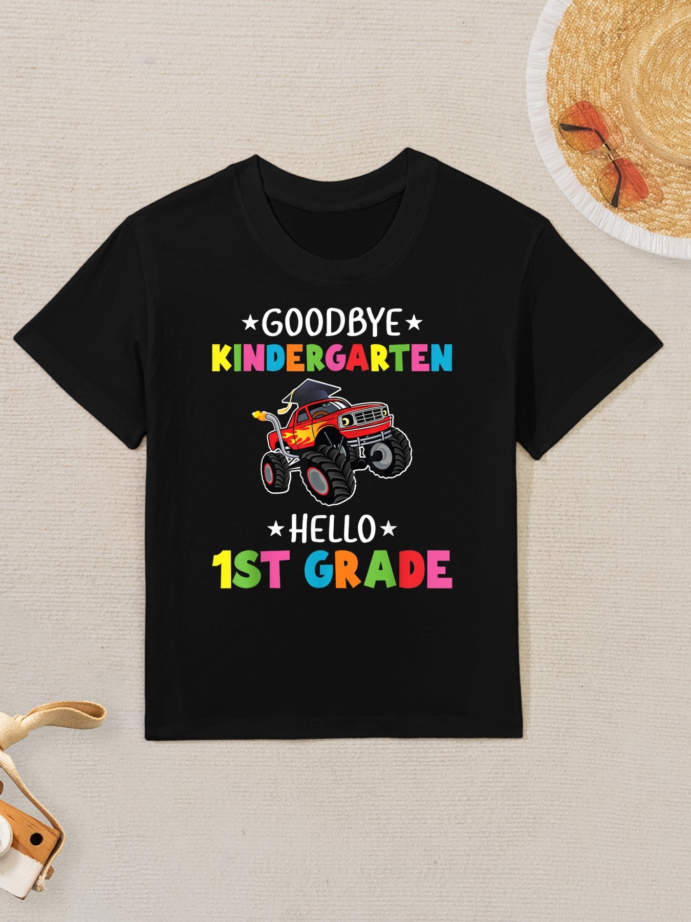 Goodbye Kindergarten Hello First Grade Graduation Boy Kids T-Shirt