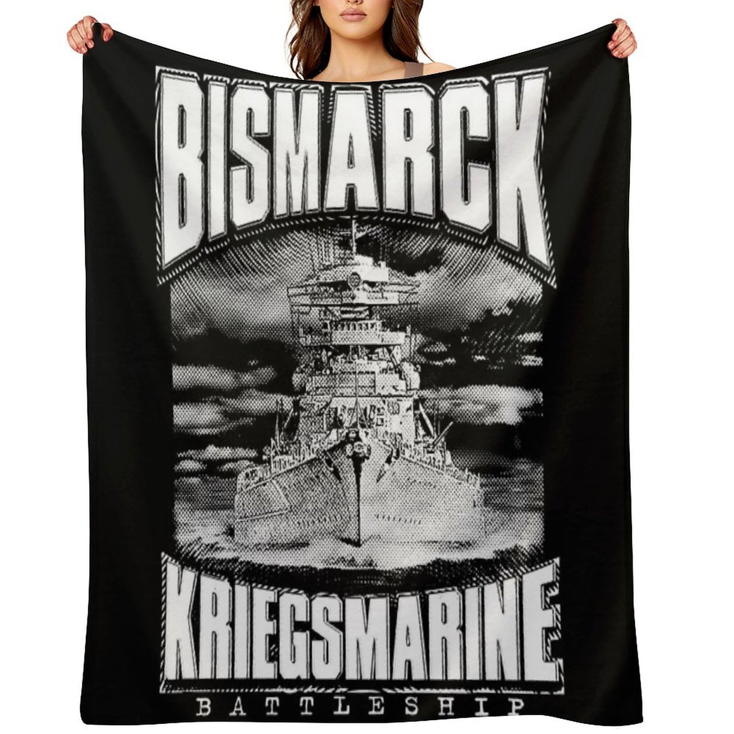 Battleship Bismarck Throw Blanket