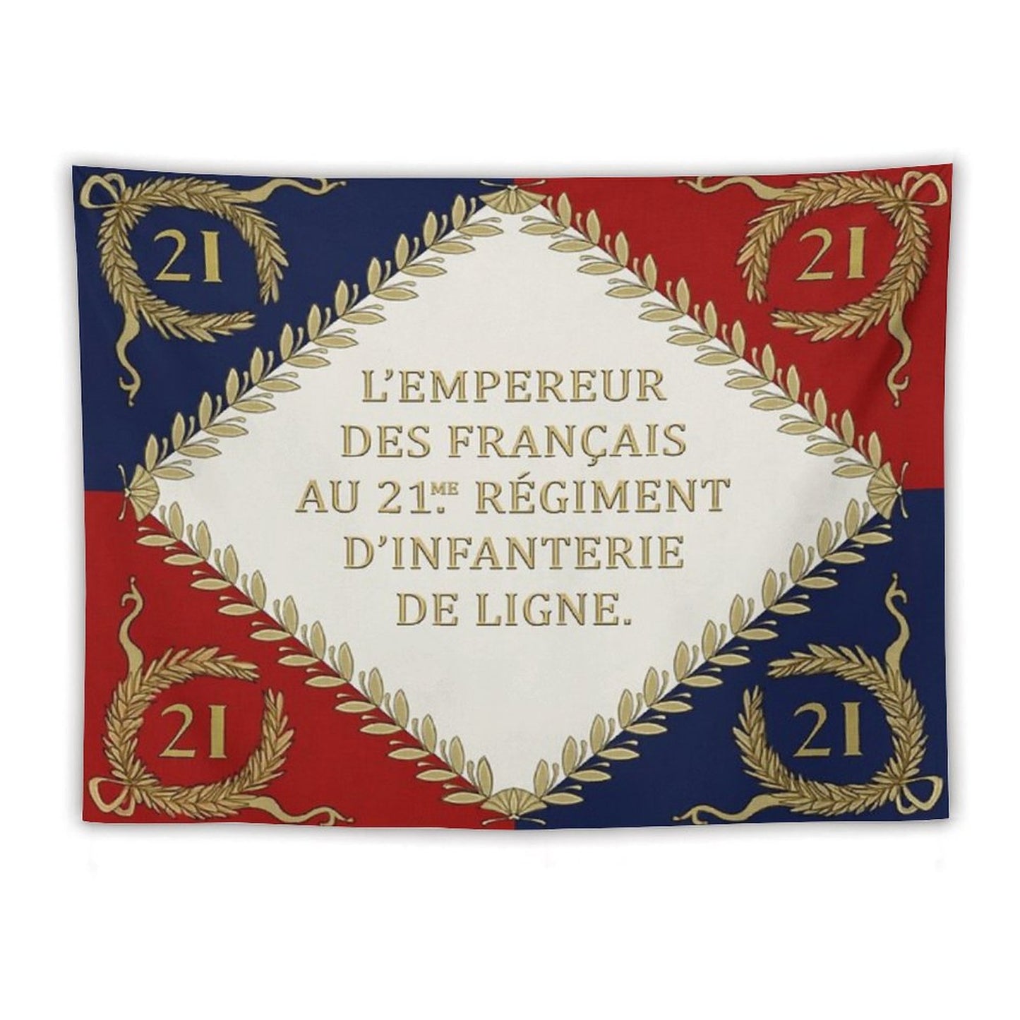 Napoleonic French Regimental Flag '21me' 1804 Tapestry