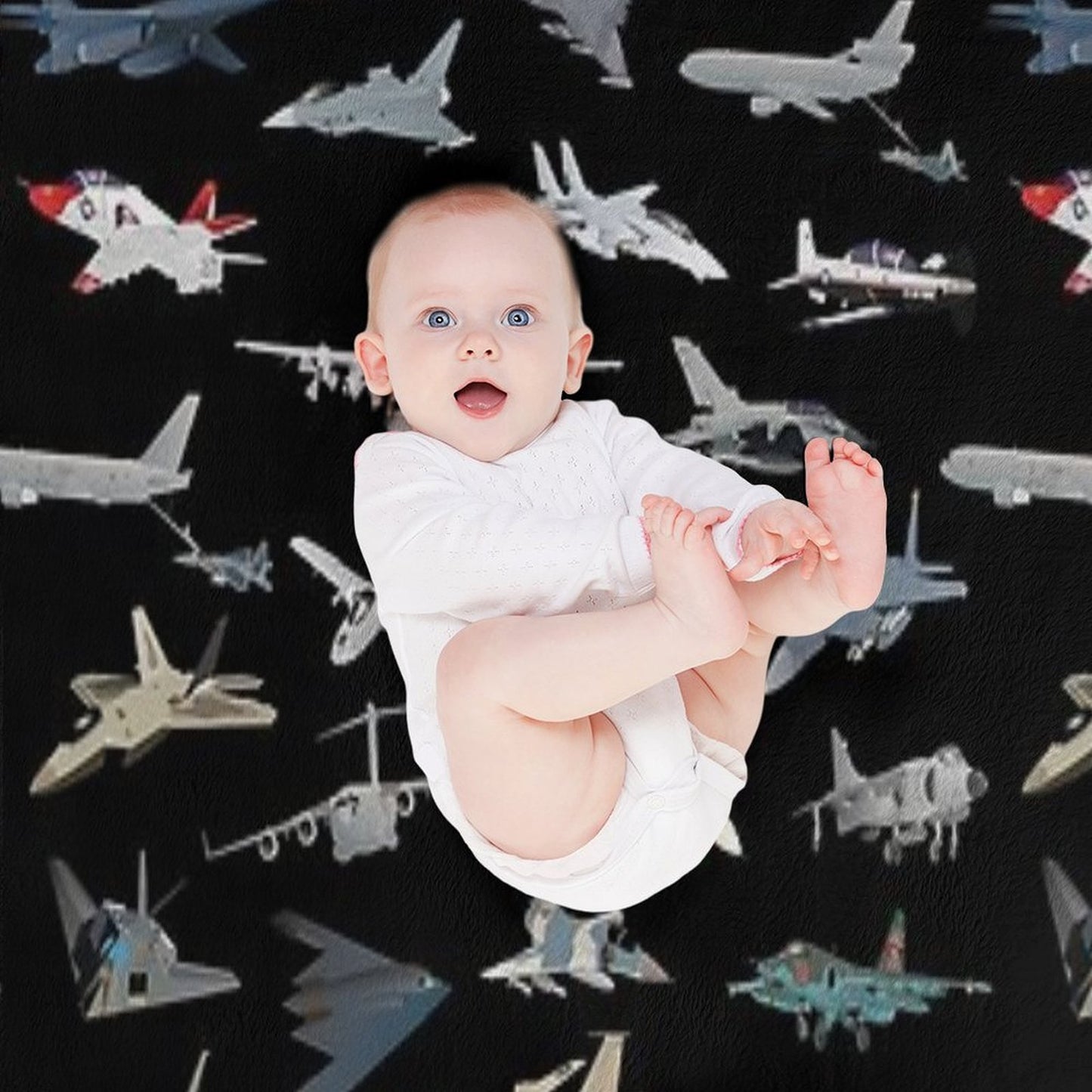 Modern Military Airplanes Throw Blanket