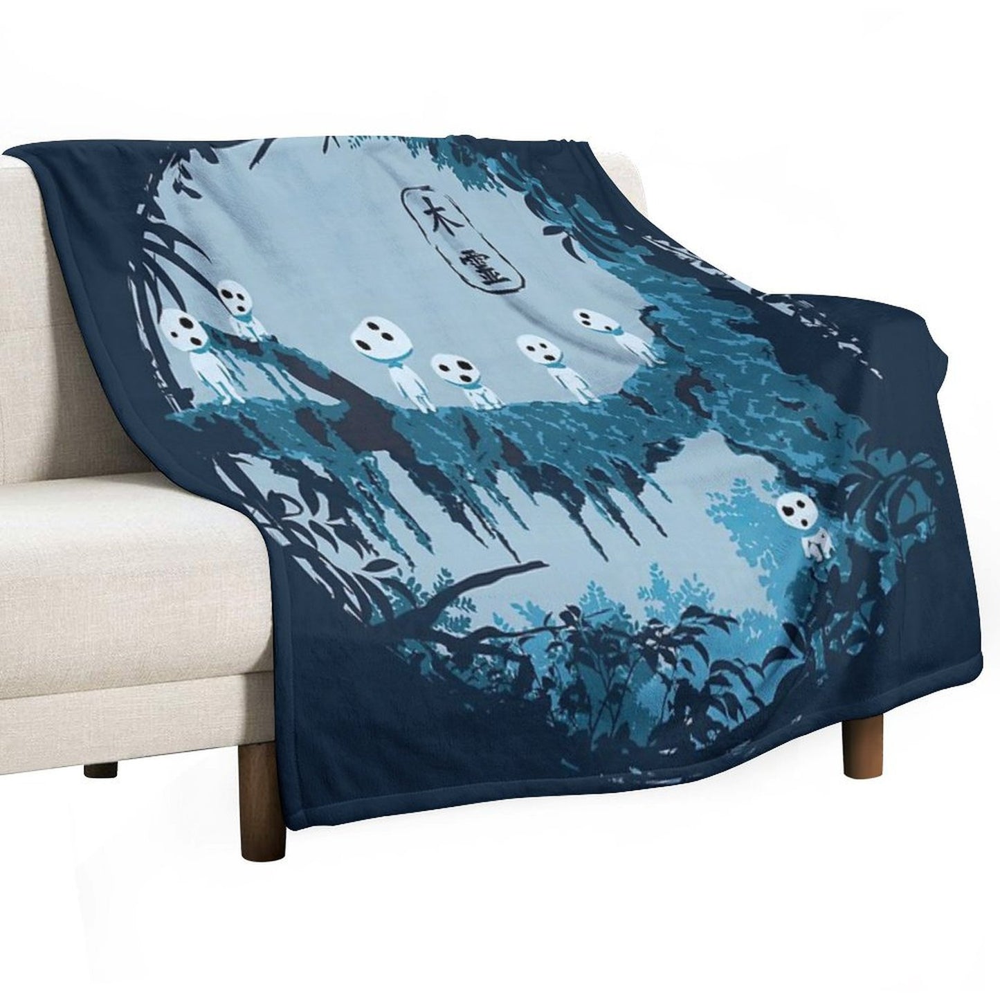 Kodama Studio Ghibli Throw Blanket