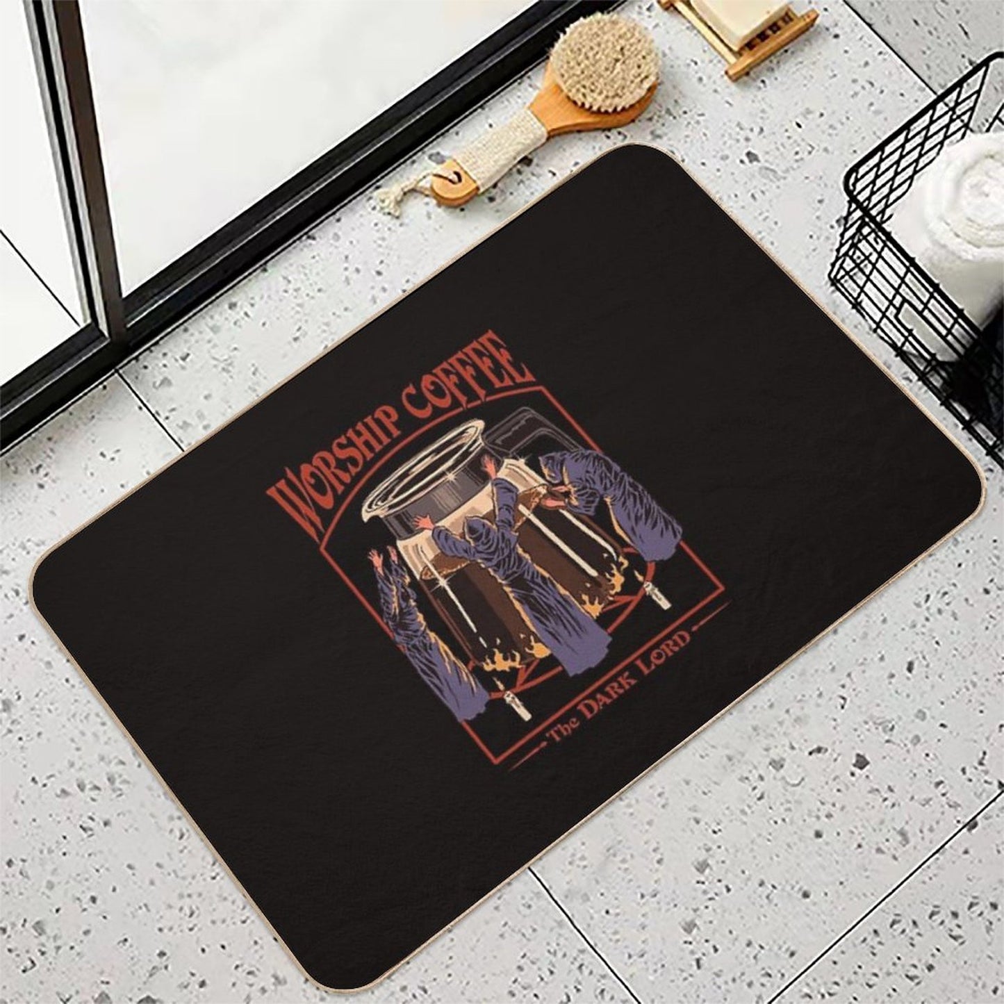 Worship Coffee Anti-Trip Bath Mat