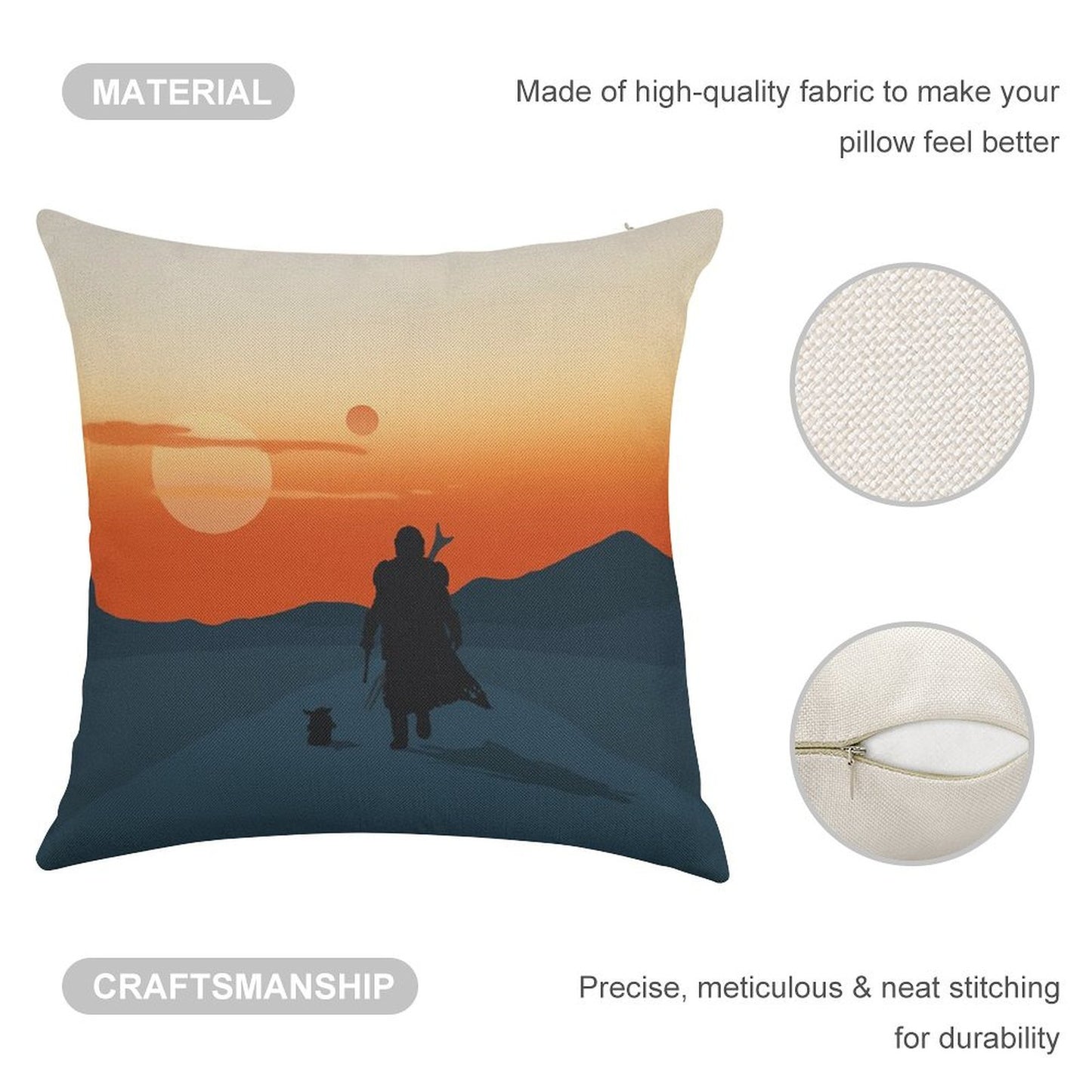 This Is The Way Linen Throw Pillow Cover