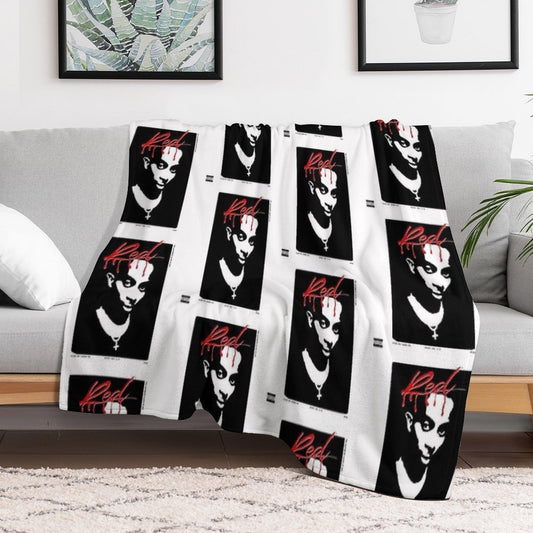 Playboi Carti Whole Lotta Red Album Cover Throw Blanket