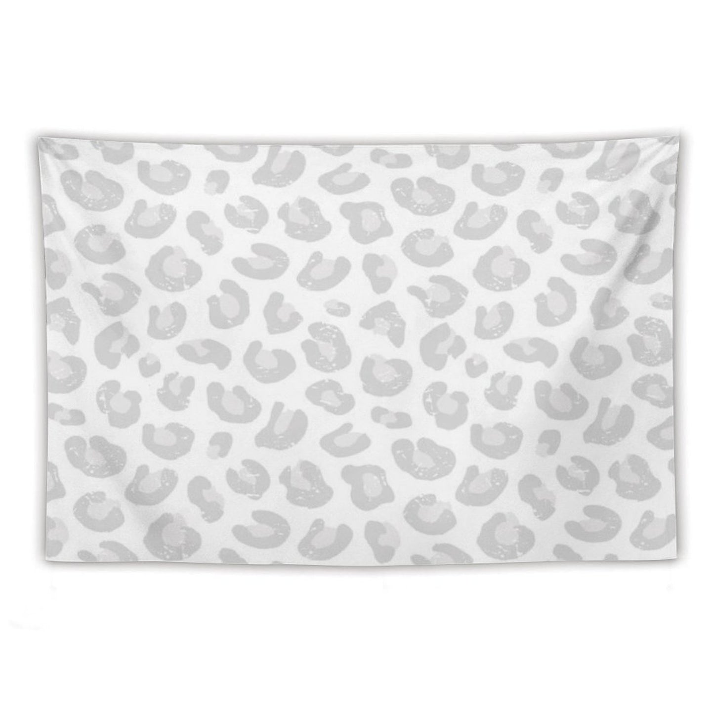 Leopard Print - Silver Gray And White Tapestry
