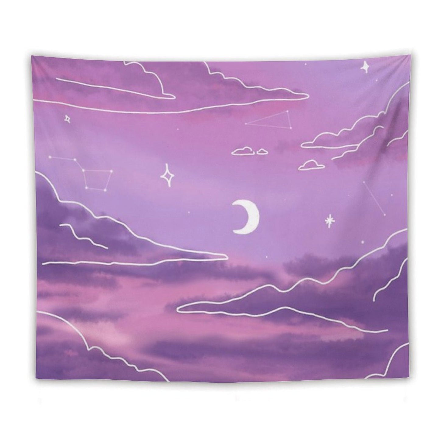 Purple Sunset View Tapestry