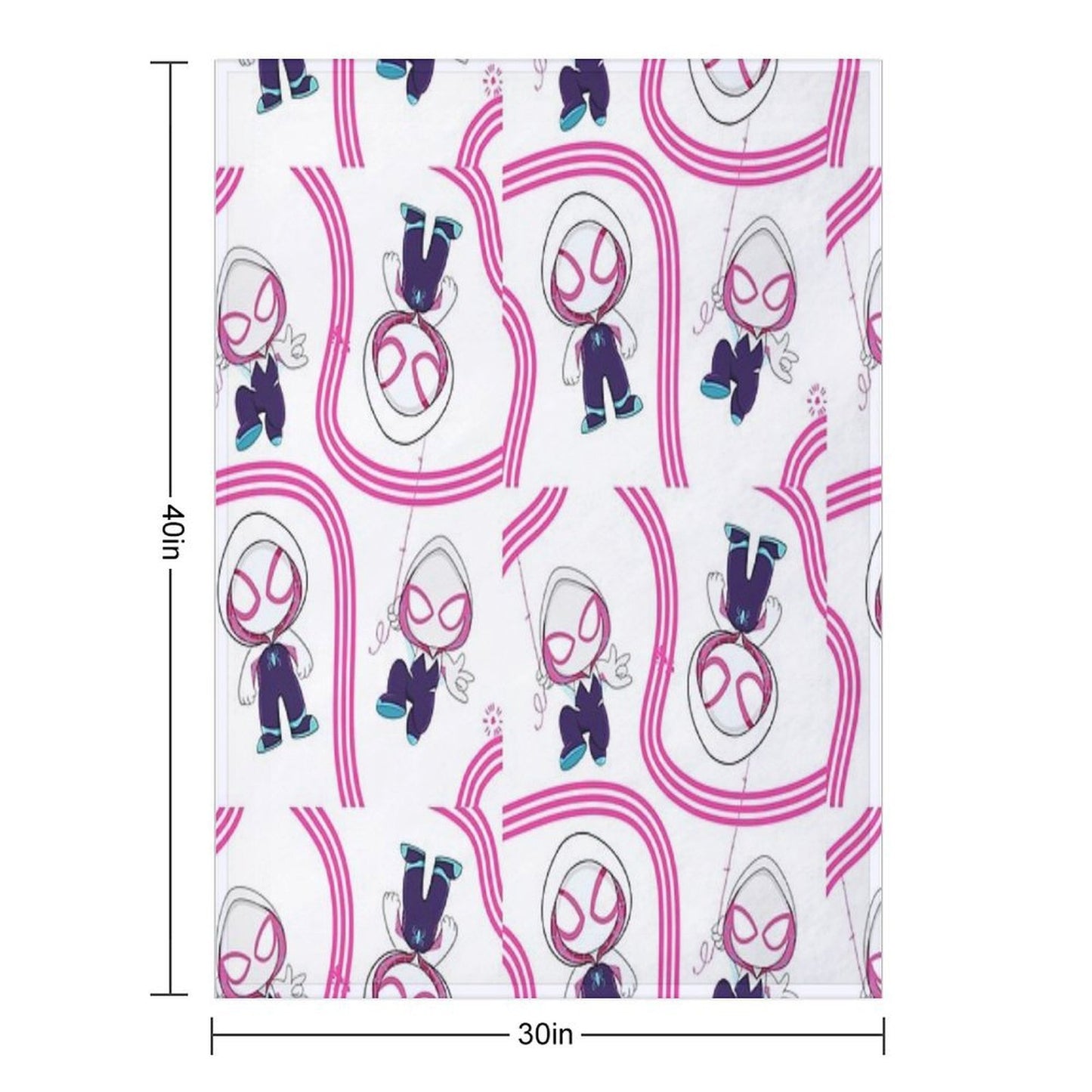 Cute Spider Ghost Gwen, Baby Spidey Girl, Grl Pwr, Cartoon Ghost Kids T-shirt Throw Blanket
