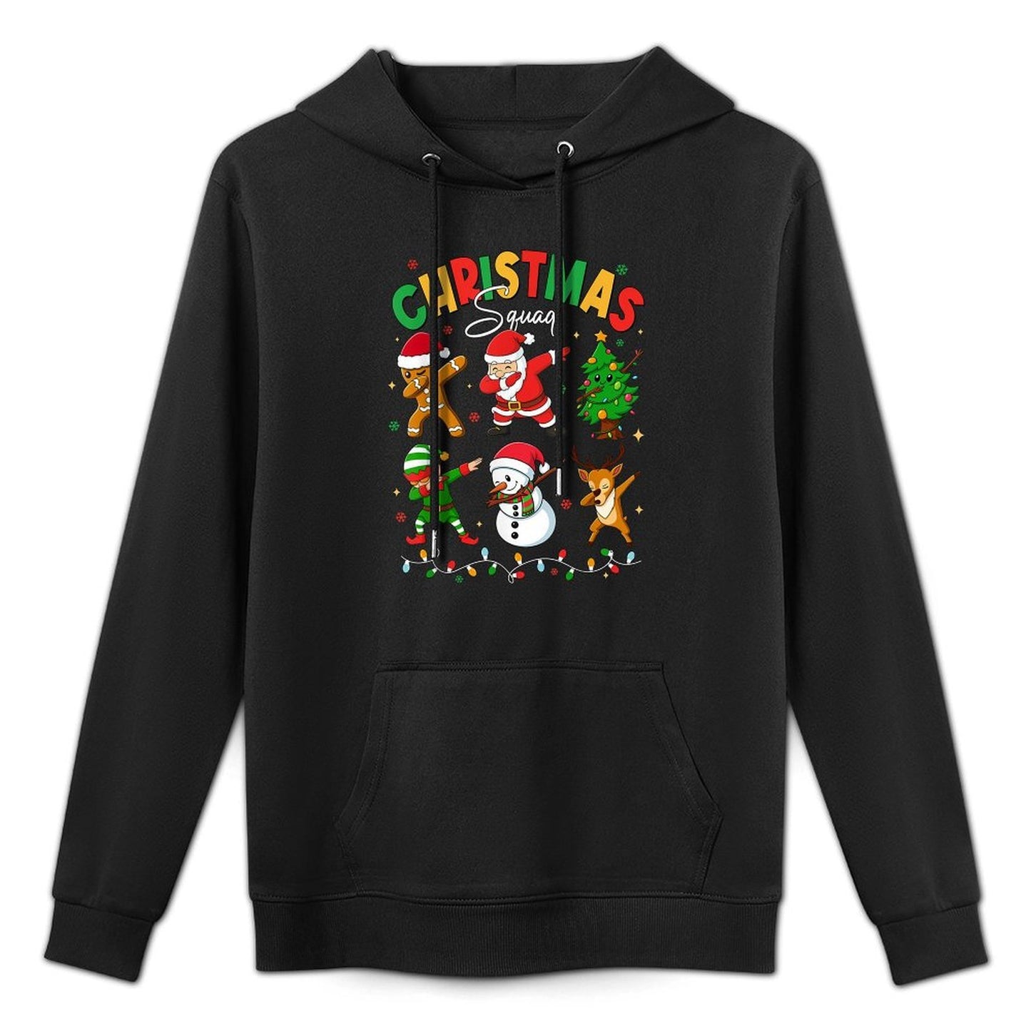 Dabbing Christmas Squad Santa Elf Family Matching Pajamas Casual Wear Hoodie