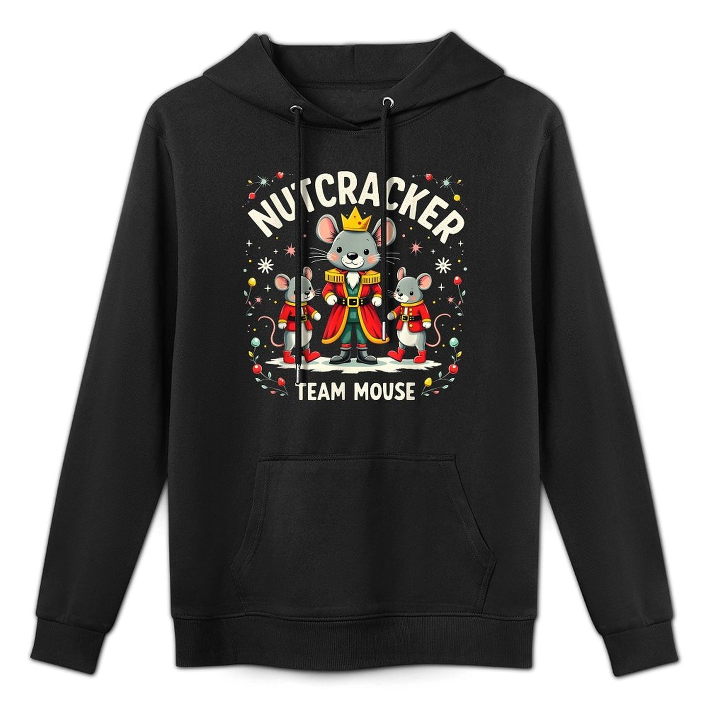 Nutcracker Team Mouse Christmas Ballet Gift Merry Christmas Kangaroo Pocket Hoodie