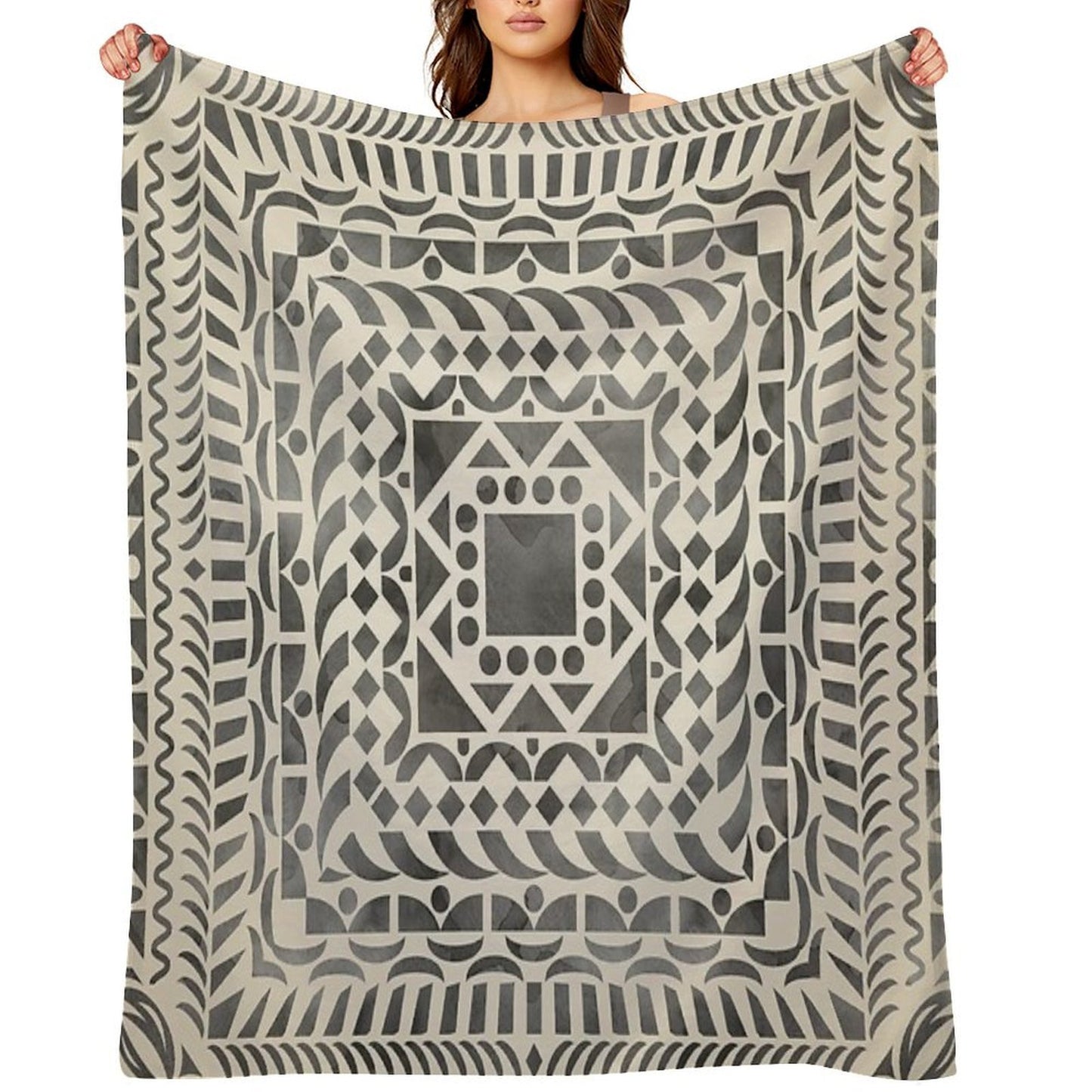 Watercolor Mandala Mandala8w Throw Blanket