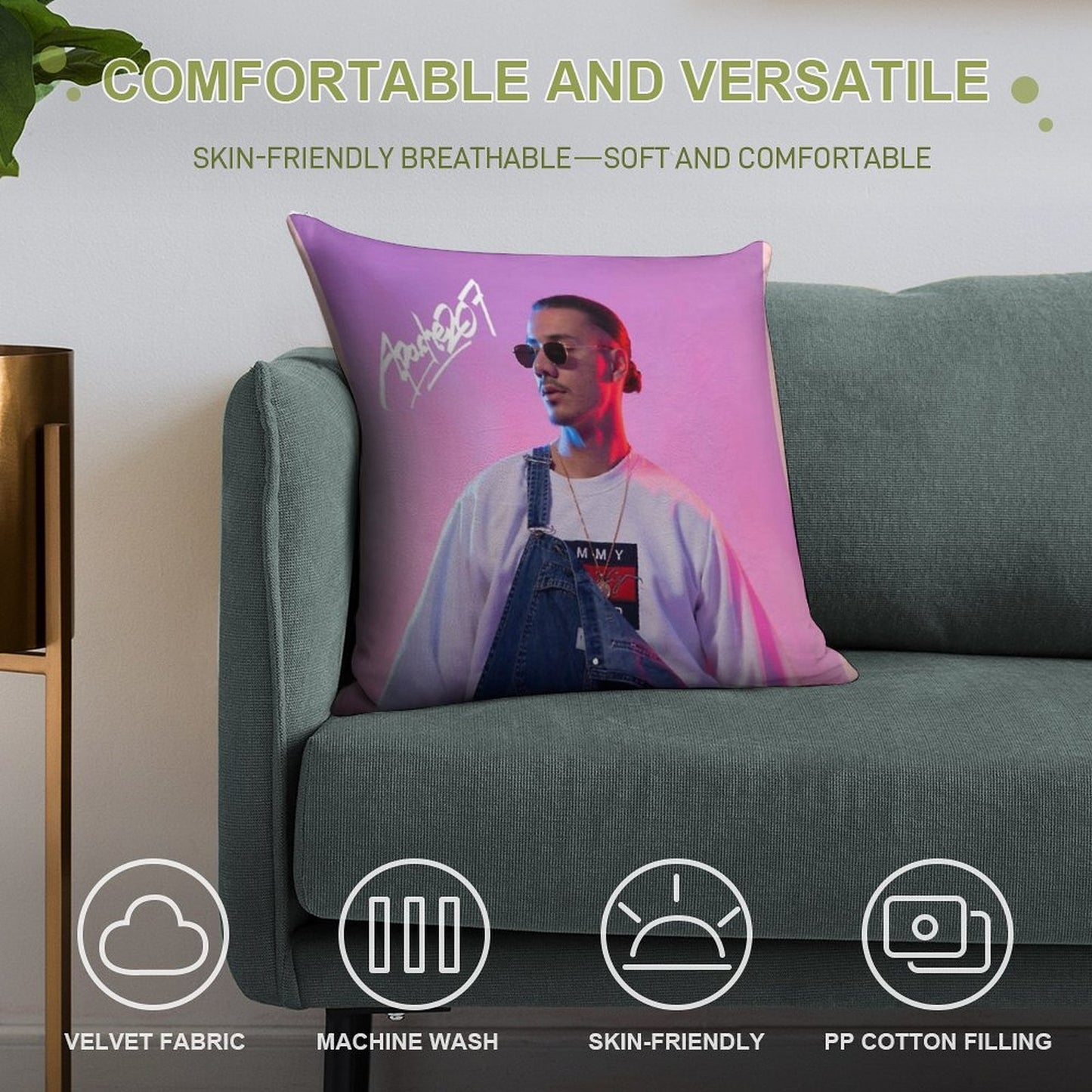 Apache Soft Skin-Friendly Throw Pillow