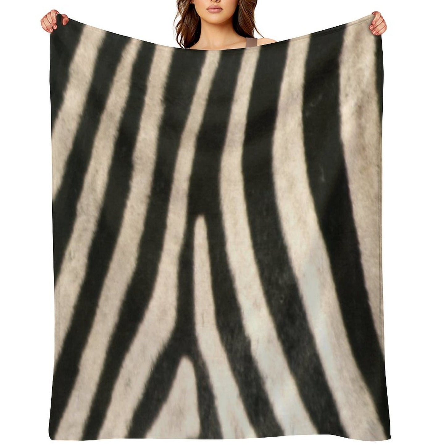 Zebra Print. Safari Animal Lovers Decor. Throw Blanket