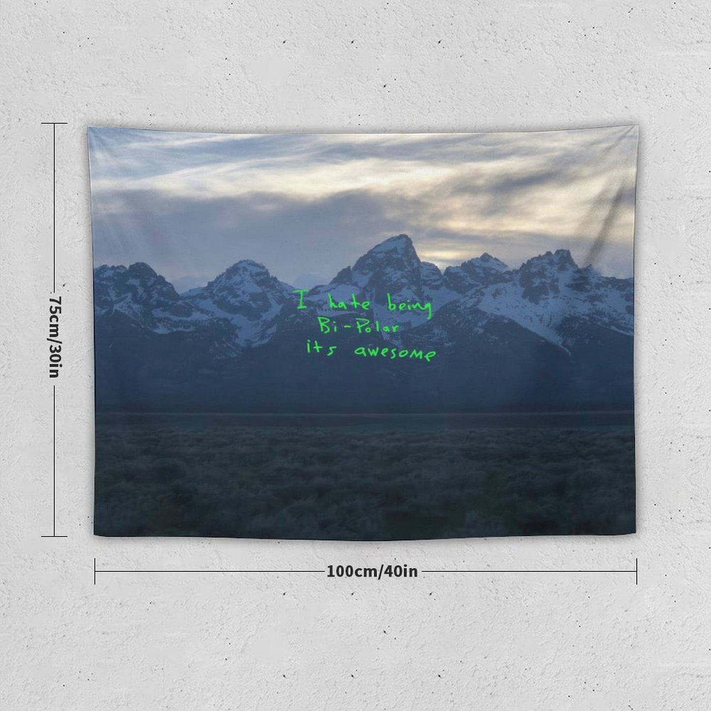 Knaye Rapper - Ye I Hate Being Bi-Polar Its Awesome Tapestry