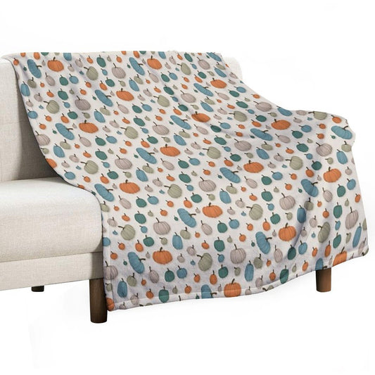 Painterly Pumpkins Throw Blanket