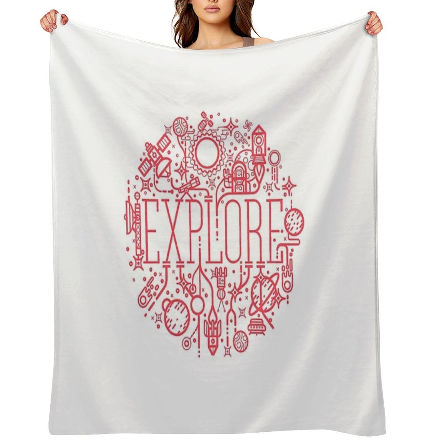 Explore Space Throw Blanket