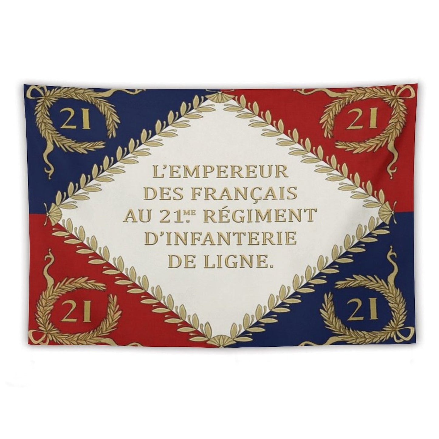 Napoleonic French Regimental Flag '21me' 1804 Tapestry