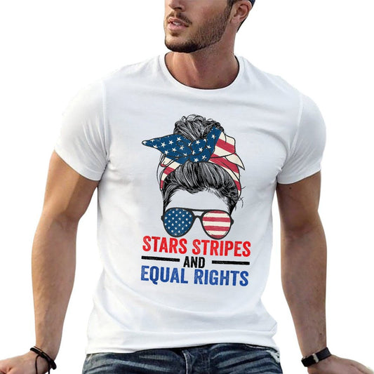 Stars Stripes And Equal Rights Womens Rights 4th of July Soft T-Shirt