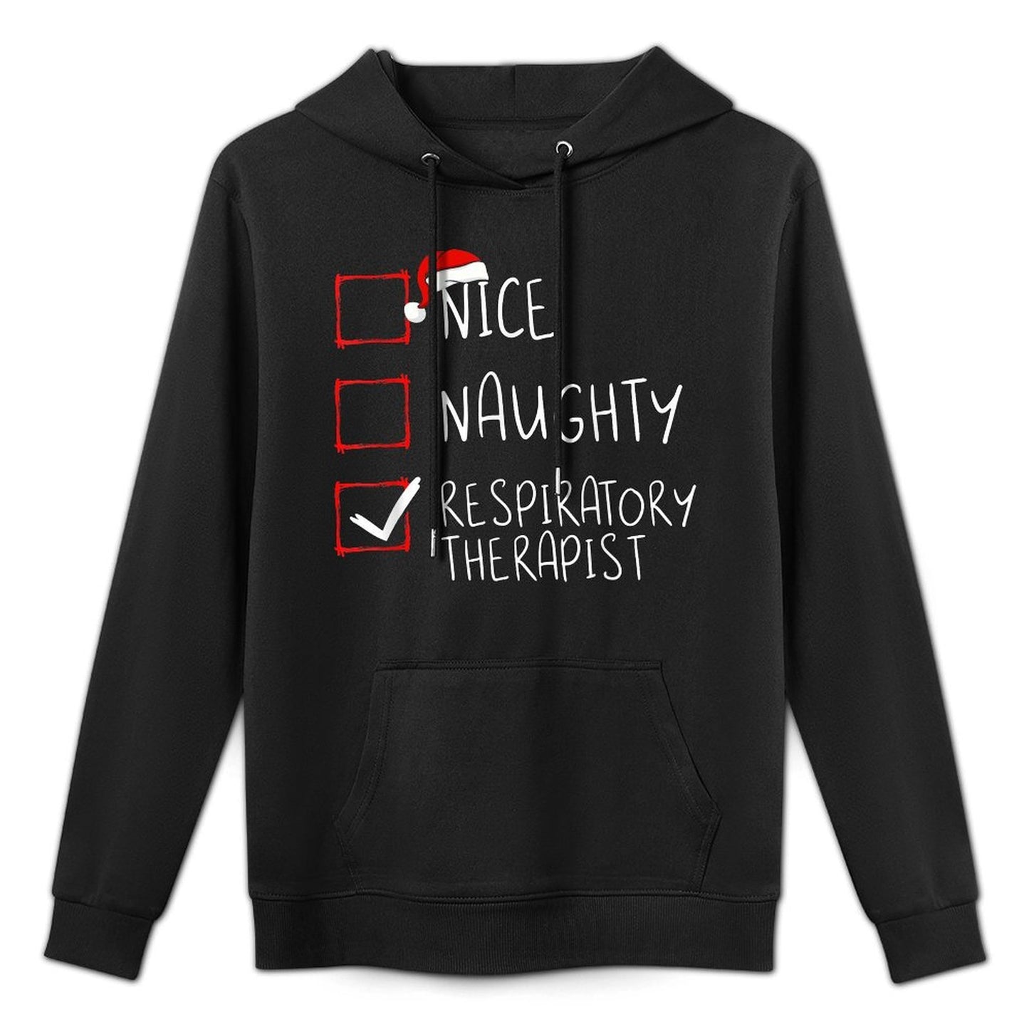 Nice Naughty Respiratory Therapist Christmas List Santa Layering Staple Hoodie
