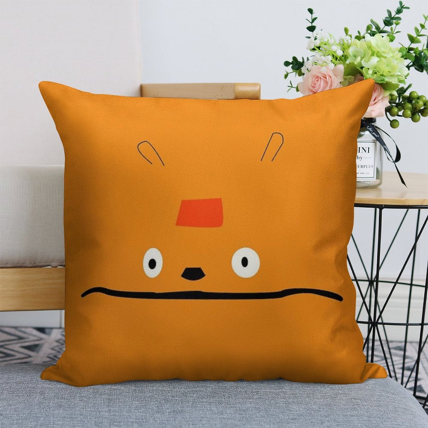 Glottis Linen Throw Pillow Cover