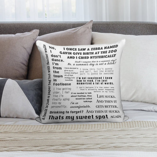 New Girl Nick Miller Quotes Soft Washable Throw Pillow