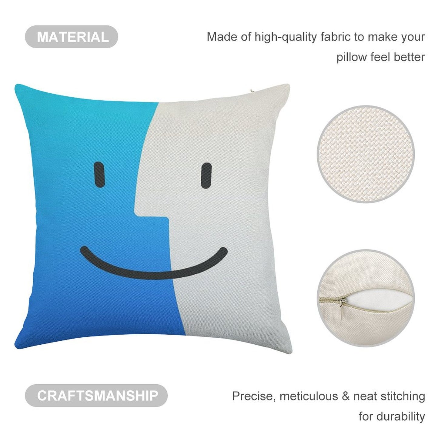 Finder Linen Throw Pillow Cover