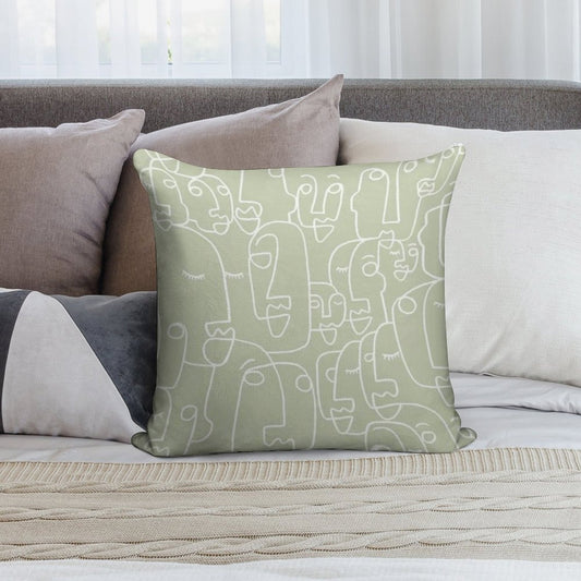 Sage Green Soft Bedroom Essential Throw Pillow