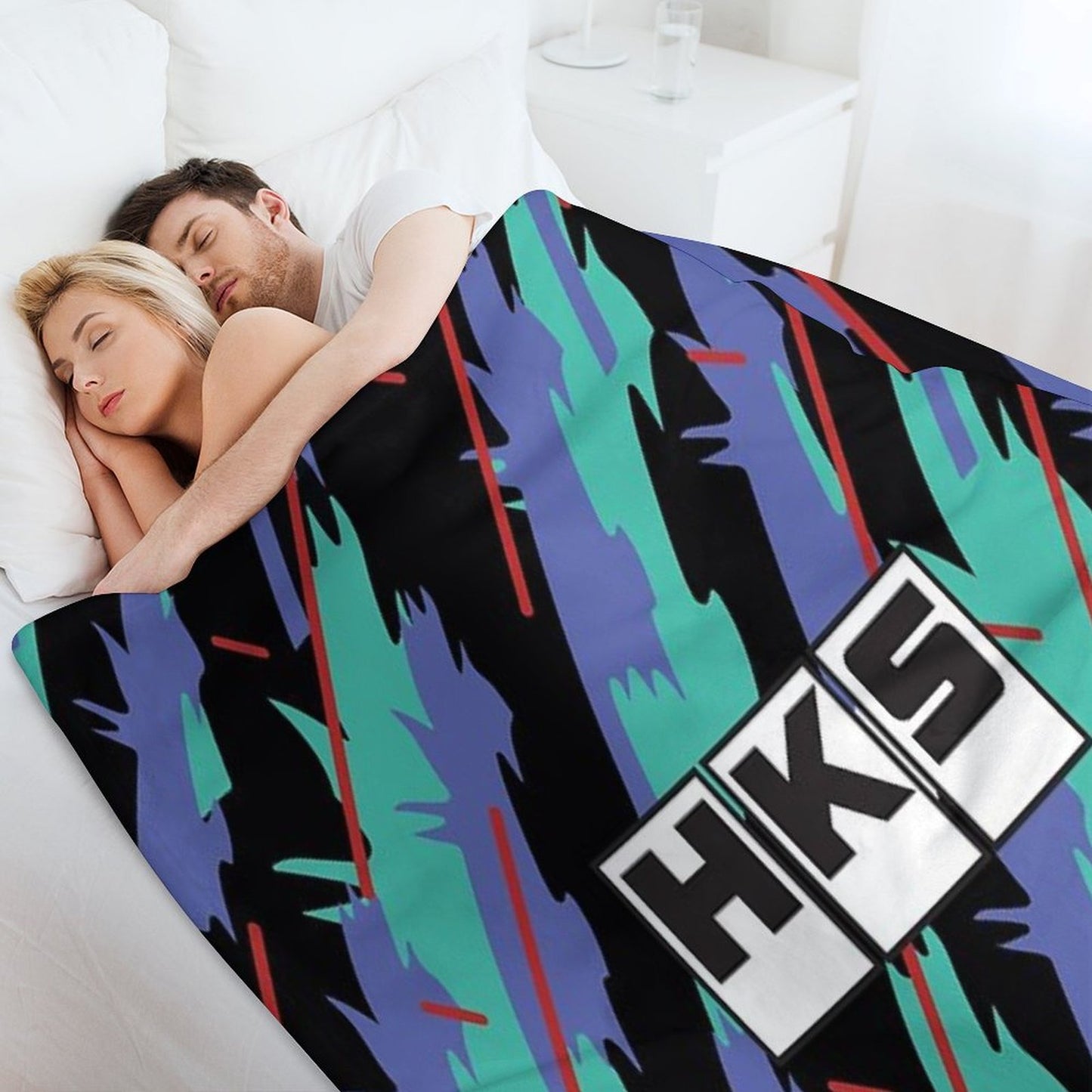 HKS Retro Pattern Throw Blanket