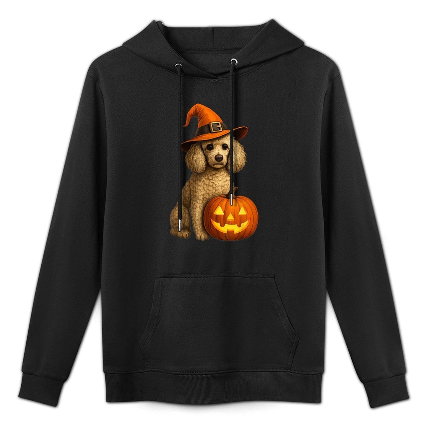 Poodle Halloween Pumpkin Witch Hat Dog Art Family Matching Durable Construction Hoodie
