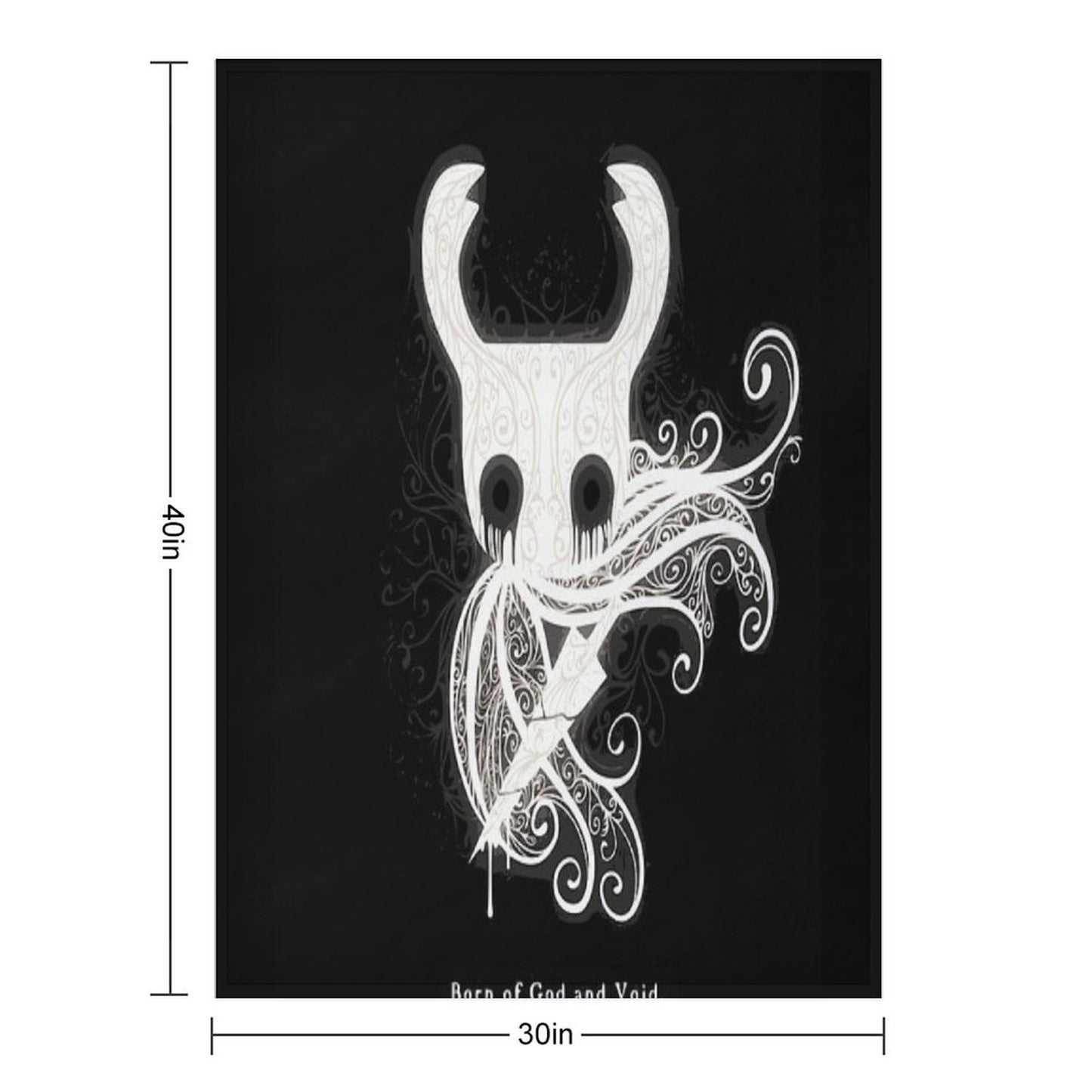 The Knight from Hollow Knight - Born of God And Void Throw Blanket