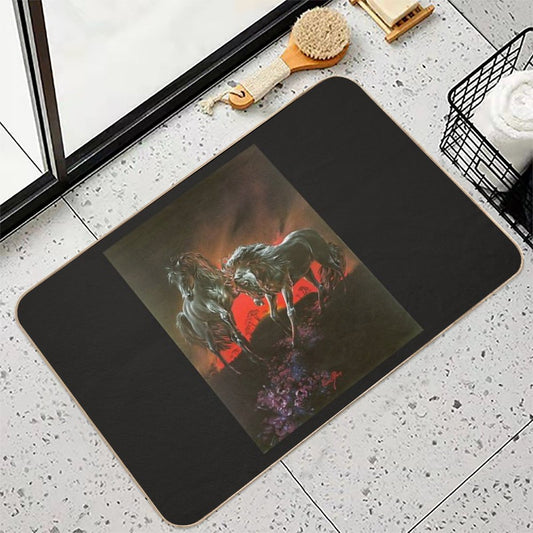 Dark Horses Bath Mat