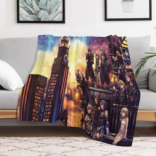 Kingdom Hearts Town Throw Blanket