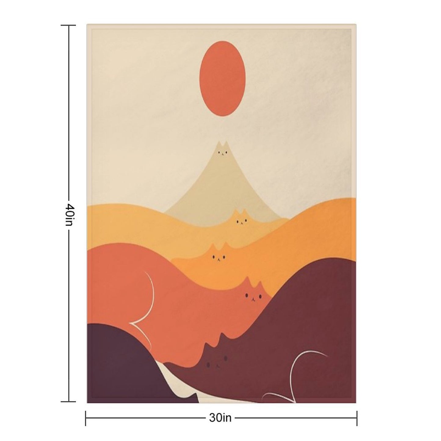 Cat Landscape 87 Throw Blanket