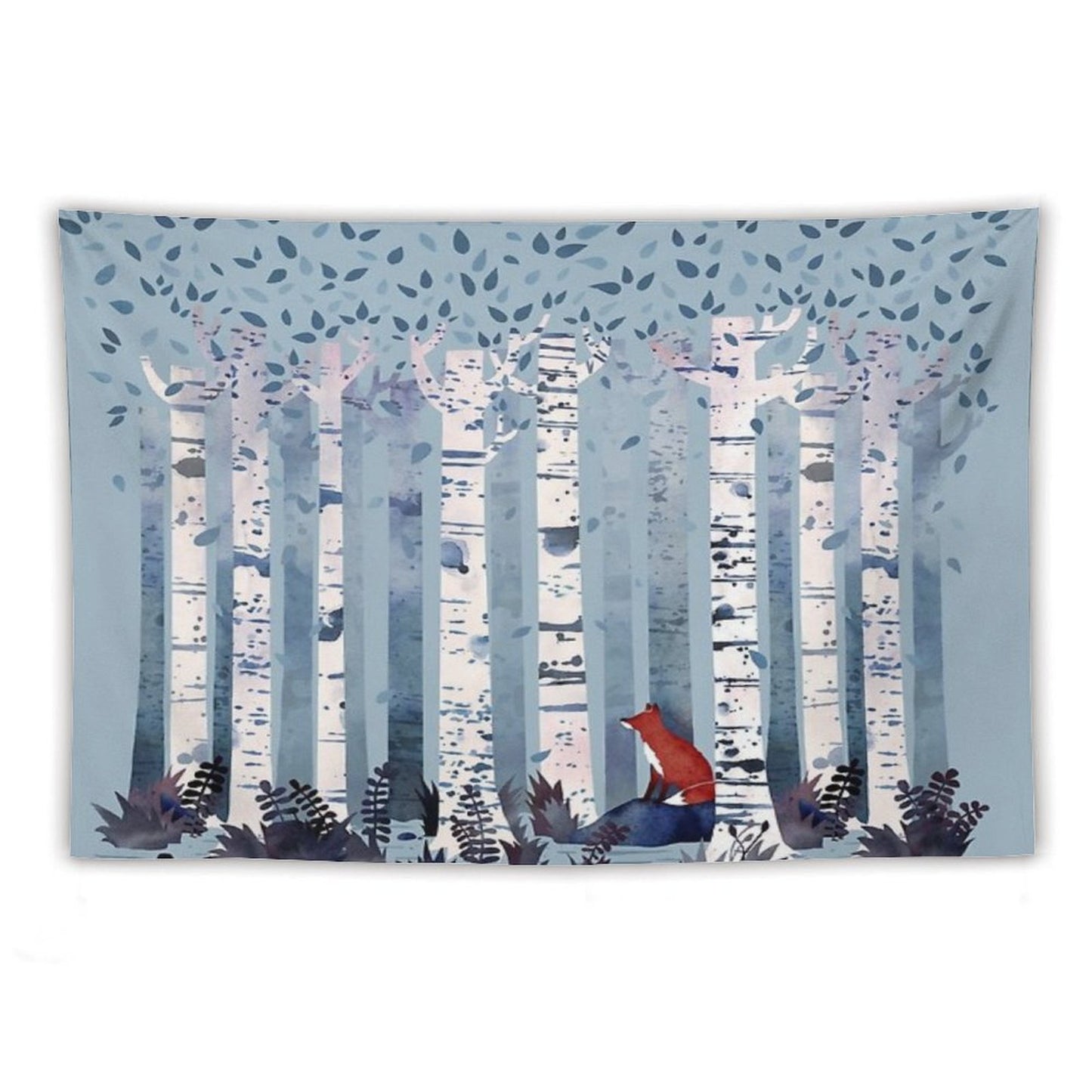 The Birches (in Blue) Tapestry