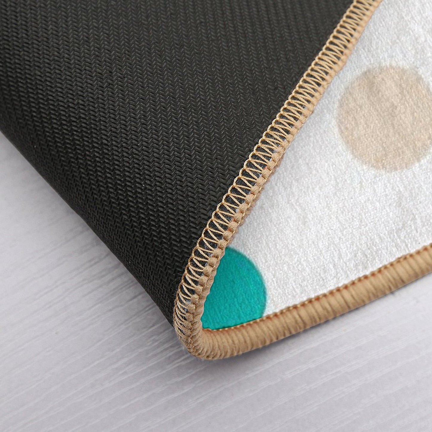 Colourful Dots Large on White Bath Mat