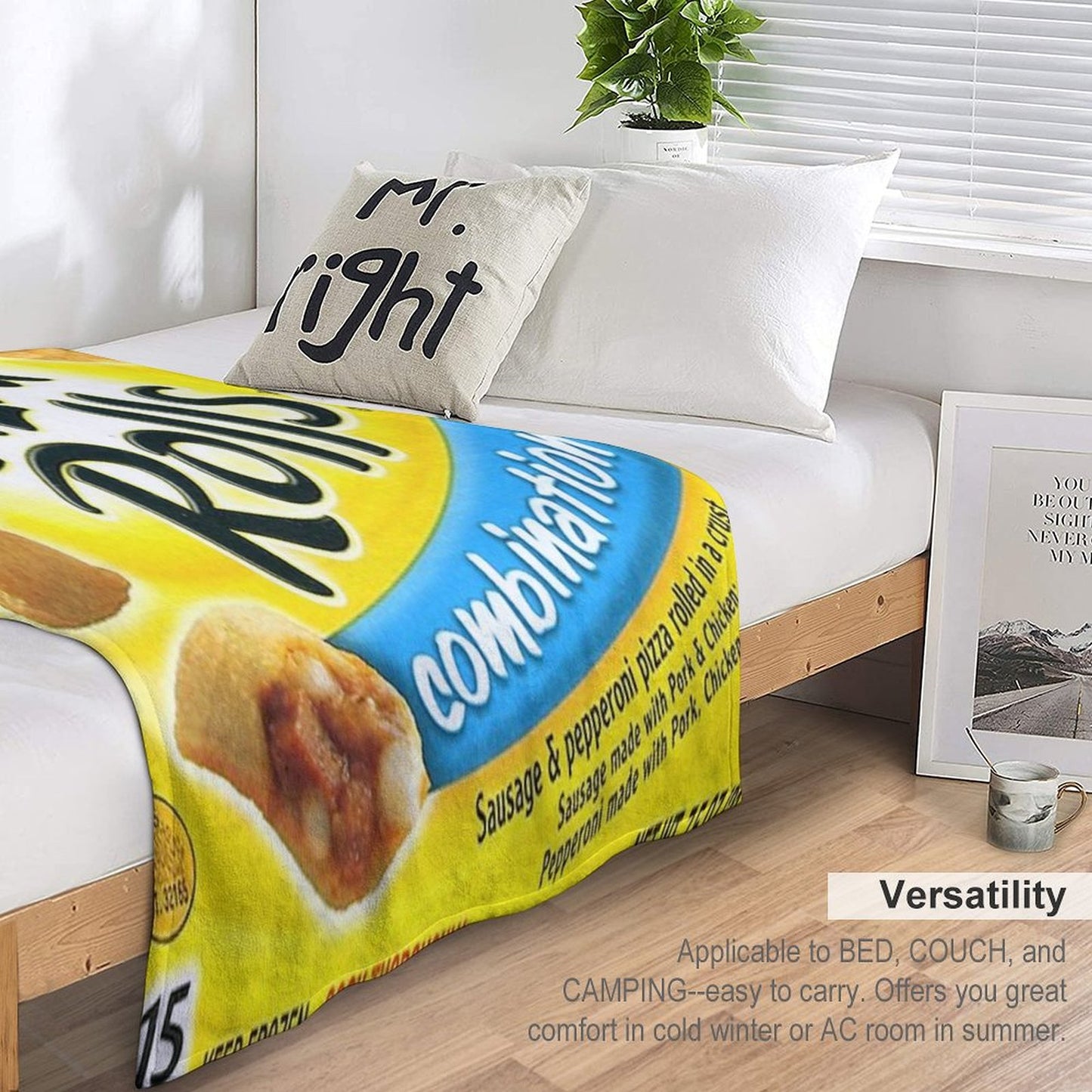 Pizza Rolls Combination Throw Blanket
