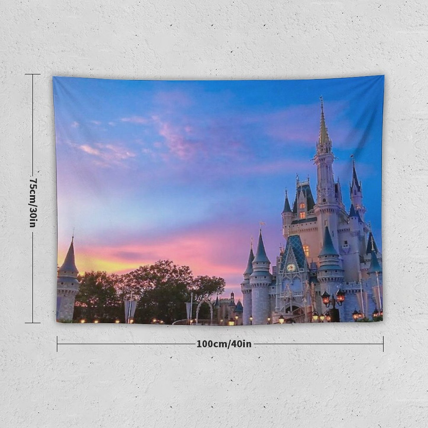 Castle Sunset Tapestry