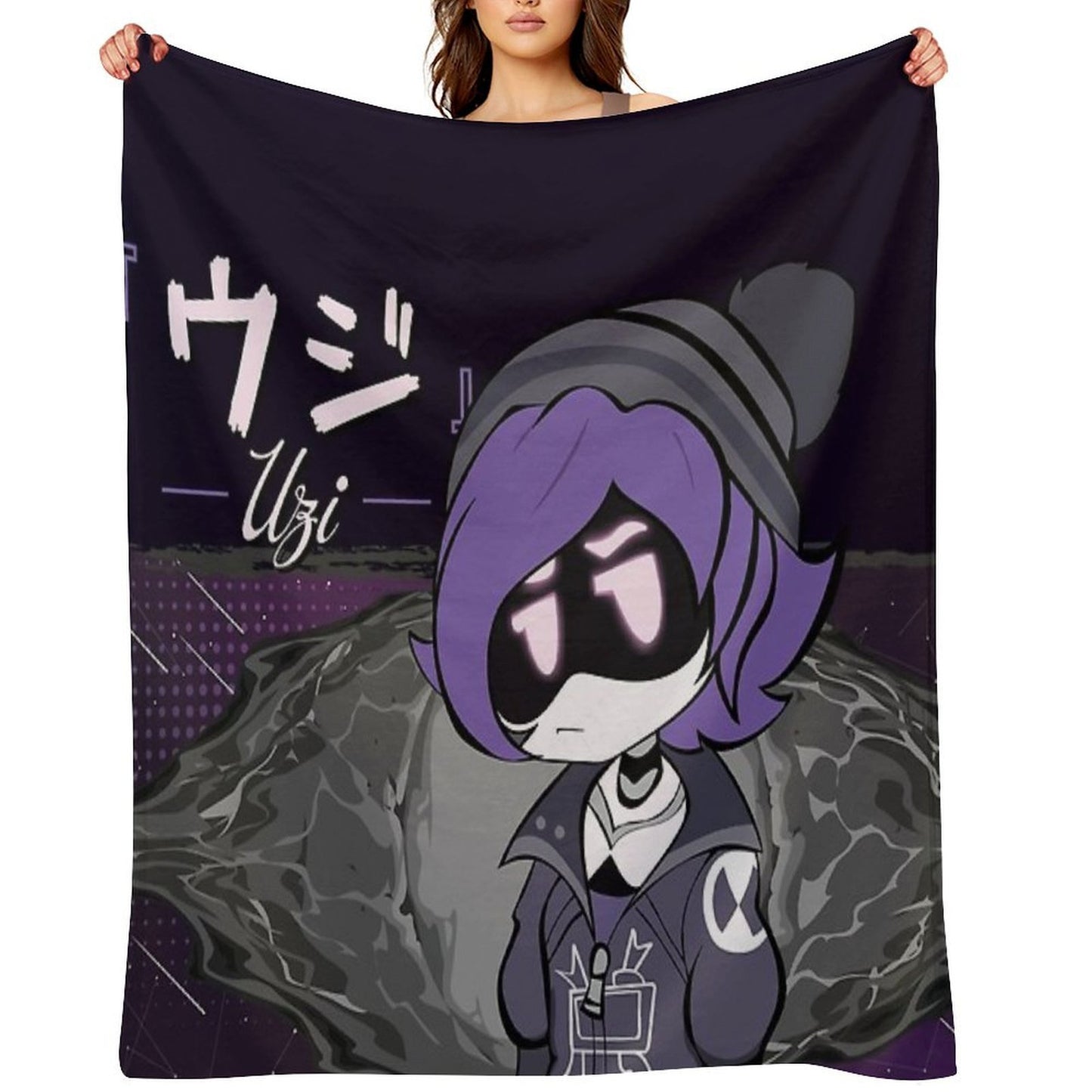 Uzi Doorman Skyness Murder Drones Throw Blanket